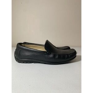 Ecco Classic Moc 2 Loafer Men 8-8.5‎ Black Pebbled Leather Slip On Driving Shoes